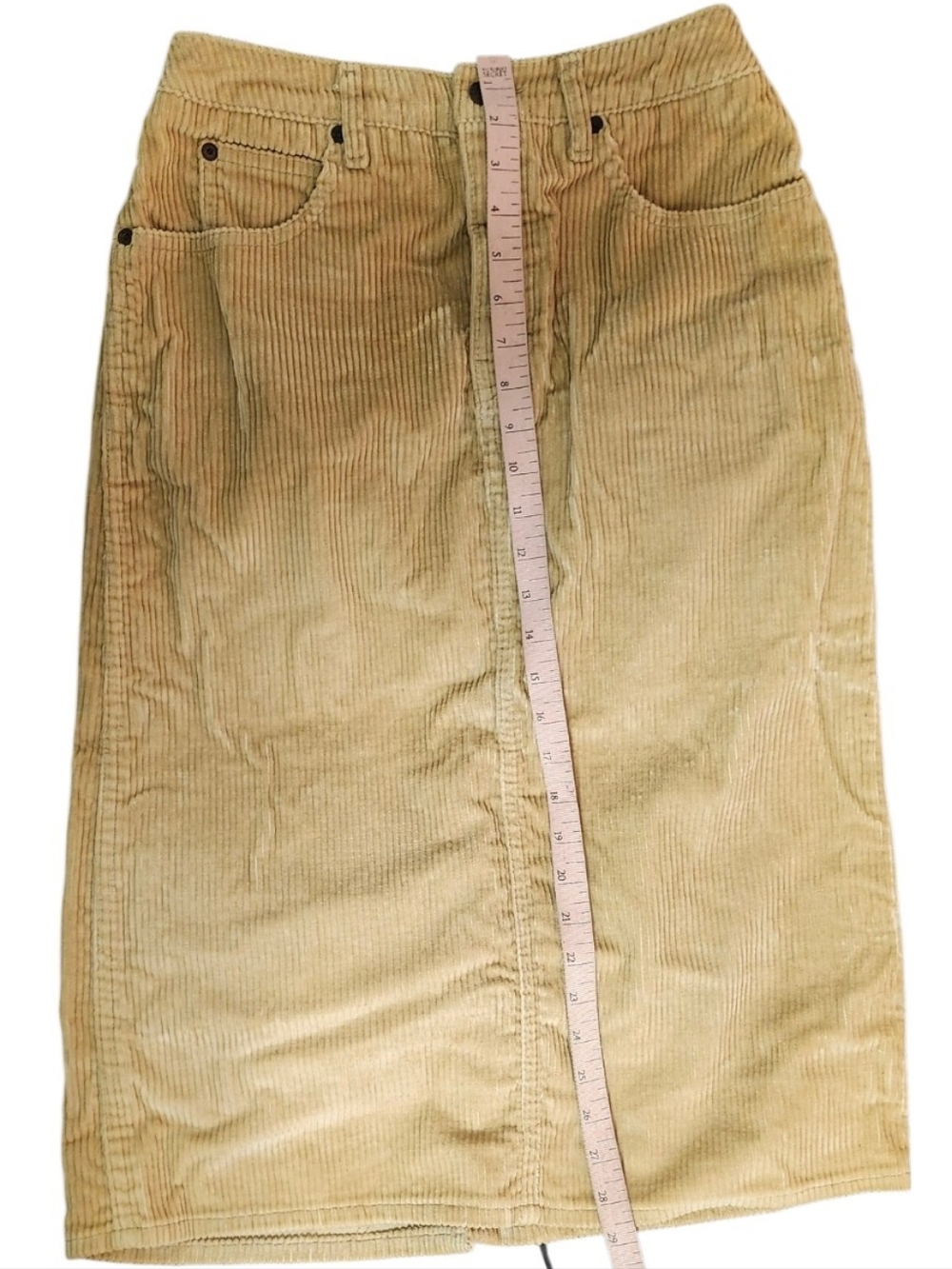 Calvin Klein Vintage Corduroy Skirt in Tan